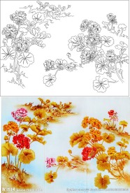 仙客来 电视背景墙  