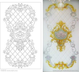 欧式花纹  艺术玻璃