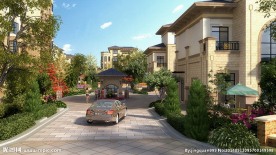 建筑漫游动画小路镜头