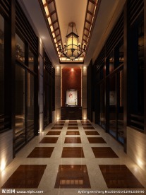 艺术品过道效果图