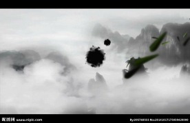 水墨之山水孤舟