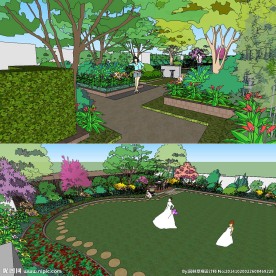 屋顶聚会花园草图大师