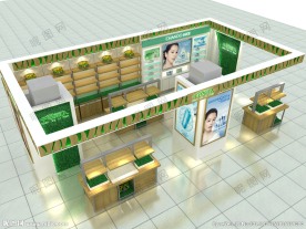 化妆品专柜3DMAX资源