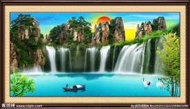 风景画流水生财