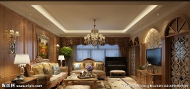 欧式客厅效果图