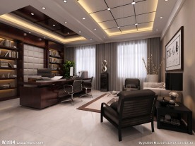 经理办公室室内效果图3d模型