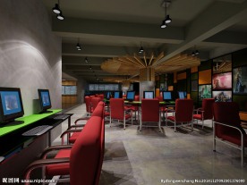 网吧设计效果图