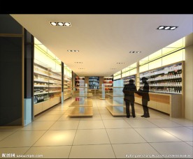 超市货架效果图