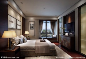 中式卧室家装效果图