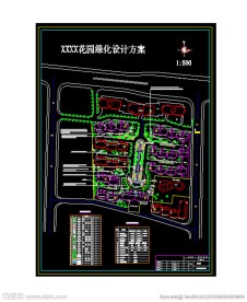 XX花园绿化设计方案附指标及苗