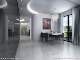 简欧餐厅效果图