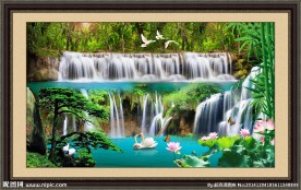 风景画流水