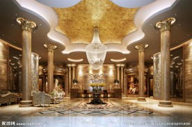 酒店接待台效果图