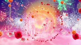 玫瑰礼花喜庆歌舞节目婚礼LED