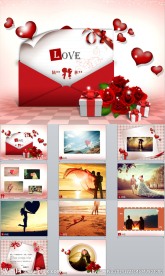 PPT浪漫婚礼片头开场动画