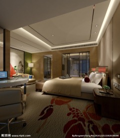 酒店卧室效果图
