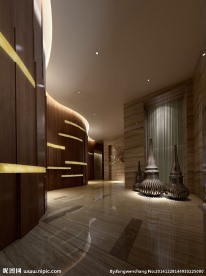 会所过道效果图