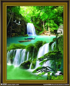 风景画流水