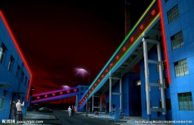 厂区亮化 夜晚 亮化 泛光灯