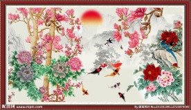 工笔牡丹