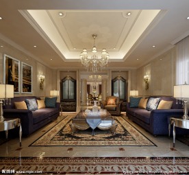 欧式客厅效果图
