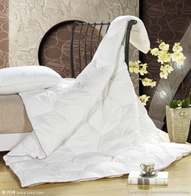 高清白色被子被芯摄影图片