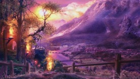 唯美风景山水风光婚礼演出