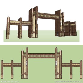 古典风格大门sketchup