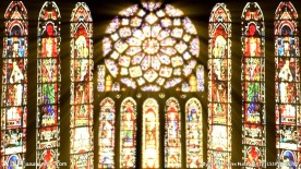 欧美哥特风教堂窗格led素材