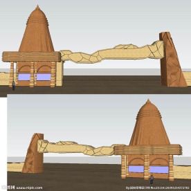 异域风格大门SU草图大师模型