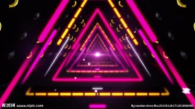 高清炫彩三角穿梭led素材