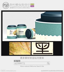 古典茶叶罐子包装设计展开图