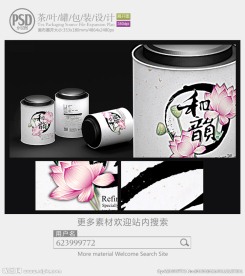 中国风茶罐子包装设计展开图
