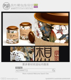 古典茶叶罐子包装设计展开图