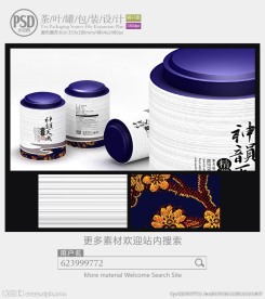 中国风茶叶罐子包装设计展开图