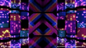 动感炫丽led背景矩阵视频