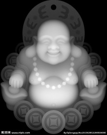 笑佛灰度图