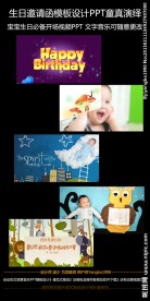 生日开场视频片头电子请柬ppt