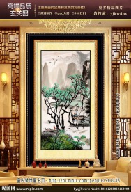 江南水乡 玄关风景画