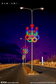 灯杆装饰 元宵节灯展 节日亮化