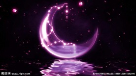 唯美紫月亮婚庆素材