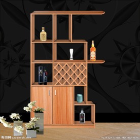 桃木色酒柜