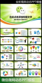绿色清新微信网络营销产品PPT
