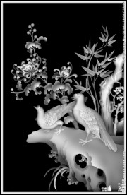 精品花鸟灰度图