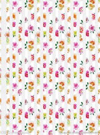 条纹水彩花卉 ps分层