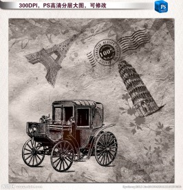 复古黑白画图片