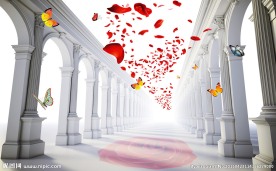 蝴蝶通道3D风景图