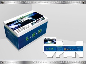 LED车灯包装展开图