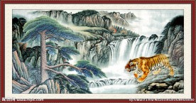 国画山水 老虎图