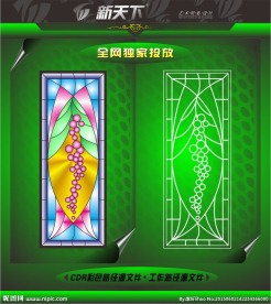 教堂别墅艺术玻璃图案